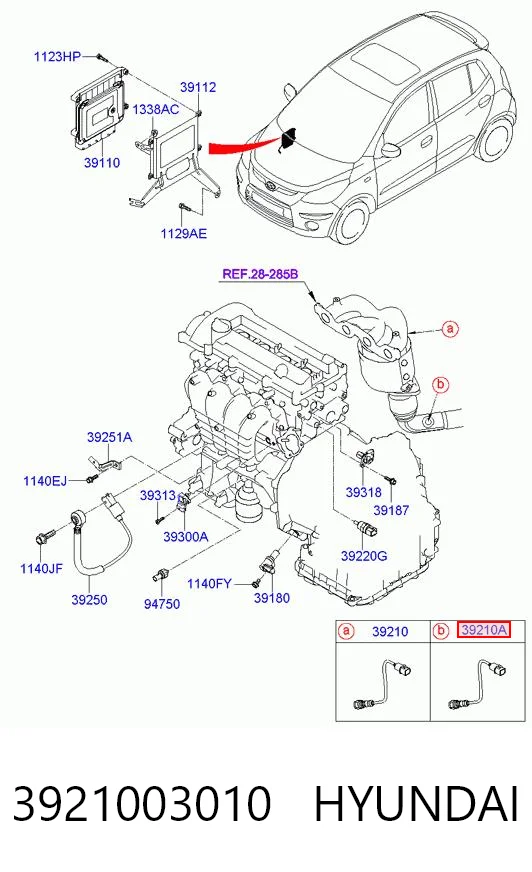 3921003010 Hyundai/Kia Лямбда зонд після каталізатора