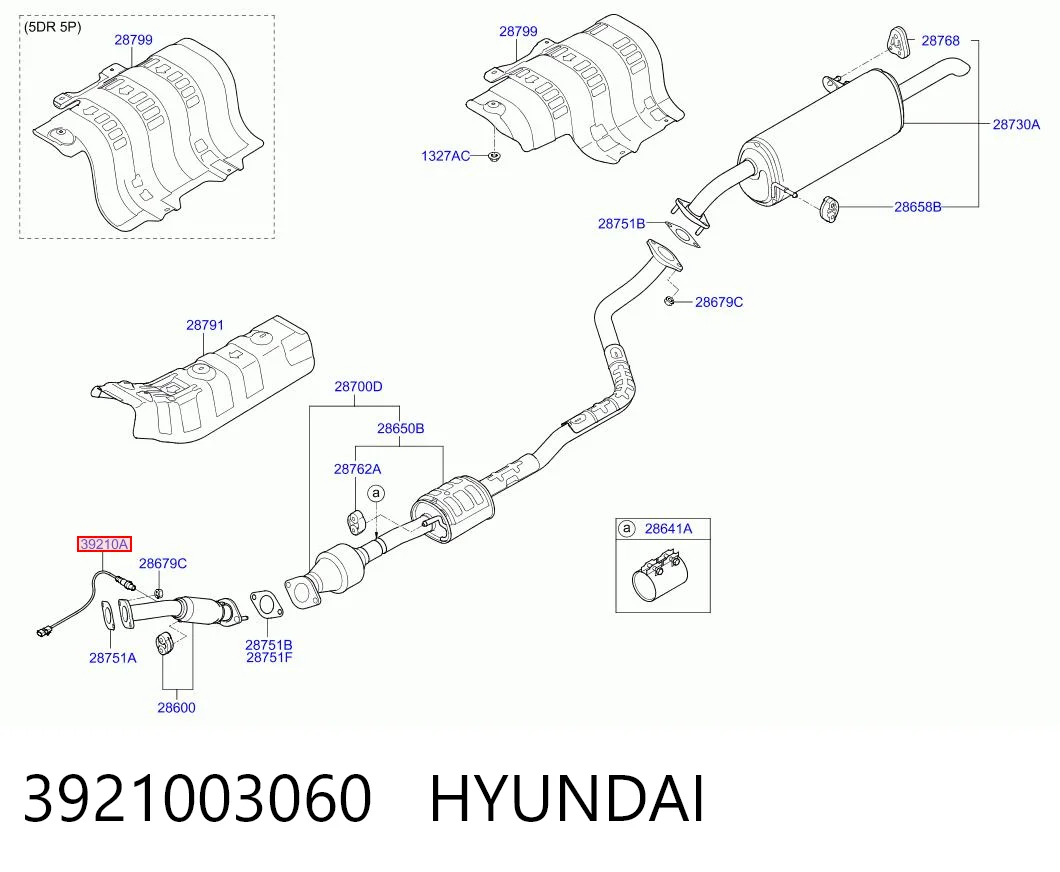3921003060 Hyundai/Kia Лямбда зонд після каталізатора