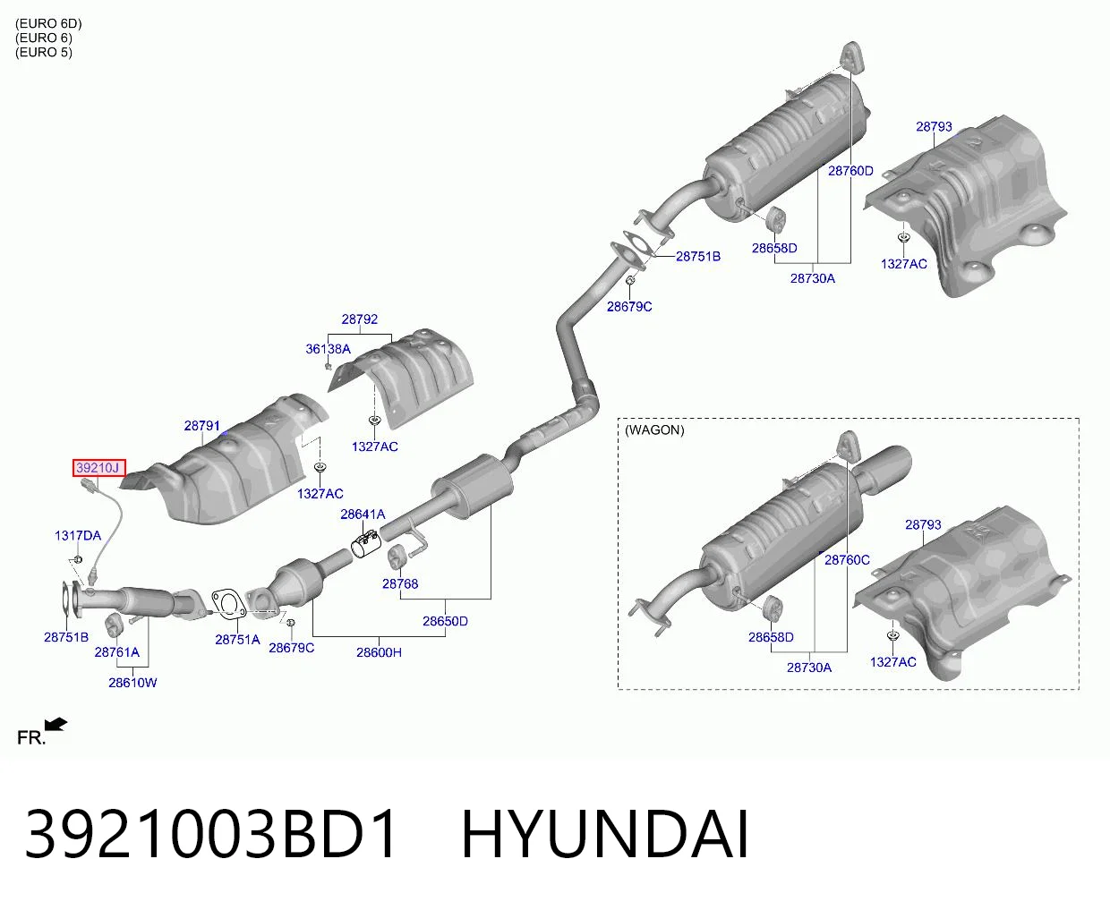 3921003BD1 Hyundai/Kia Лямбда зонд після каталізатора