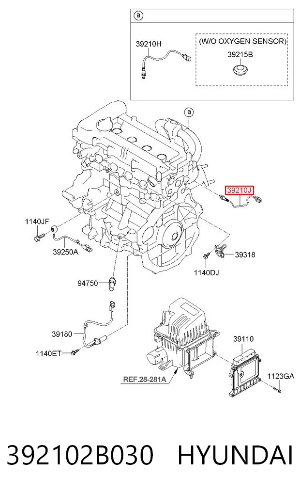 392102B030 Hyundai/Kia Датчик кисню