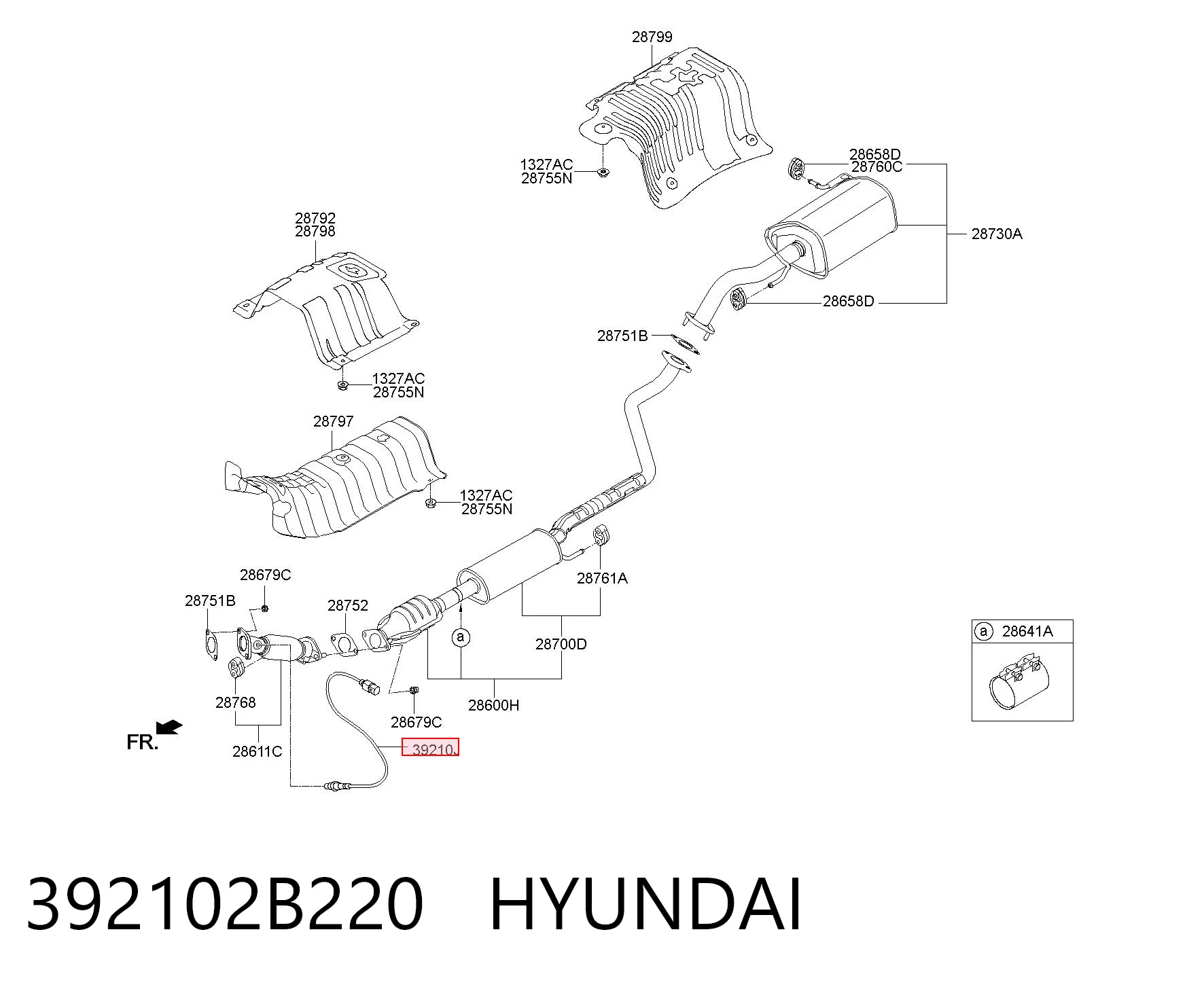 392102B220 Hyundai/Kia Лямбда зонд після каталізатора