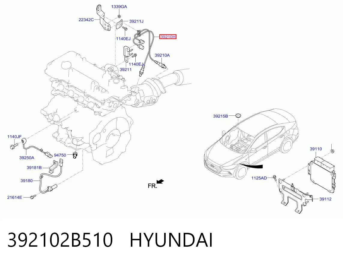 Датчик кисню на Hyundai Elantra VI AD