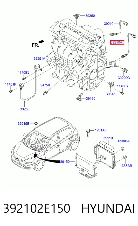 392102E150 Hyundai/Kia Лямбда зонд після каталізатора