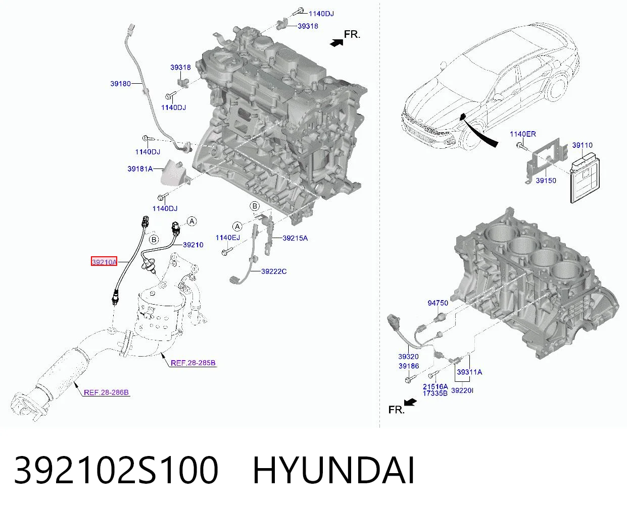 392102S100 Hyundai/Kia Датчик кисню