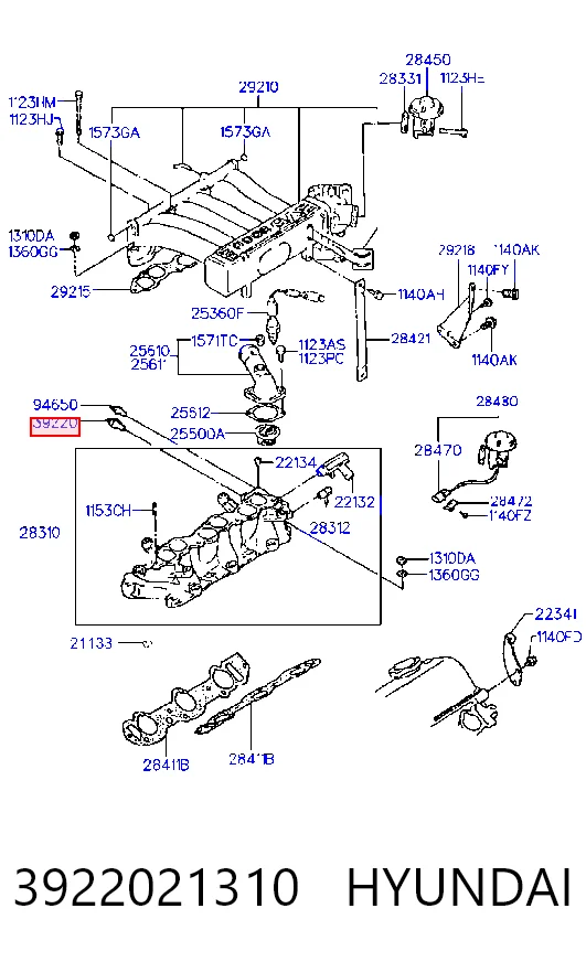 3922021310 Hyundai/Kia Покажчик температури охолоджуючої рідини