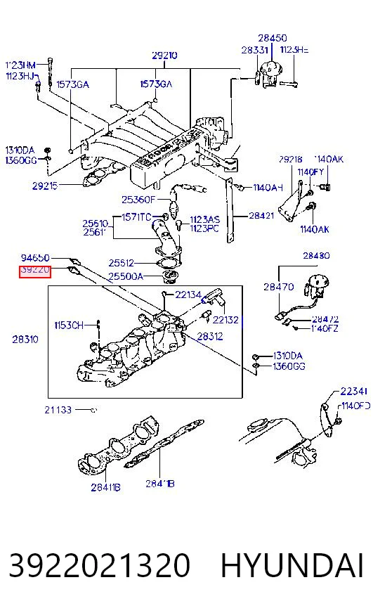 3922021320 Hyundai/Kia Покажчик температури охолоджуючої рідини