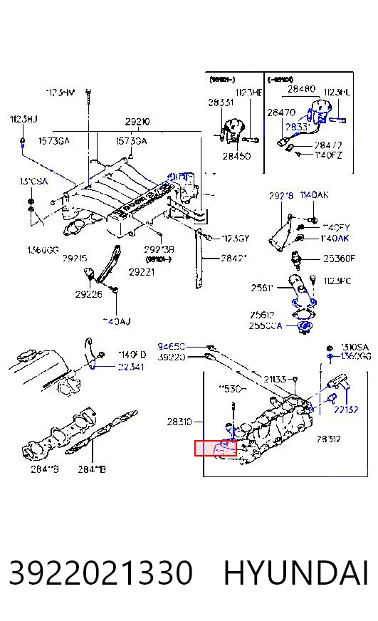 3922021330 Hyundai/Kia Покажчик температури охолоджуючої рідини
