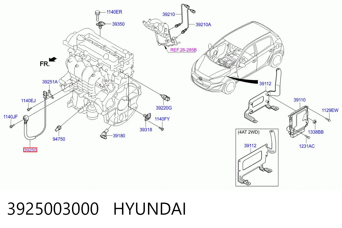 Купити Датчик детонації KIA Picanto II TA