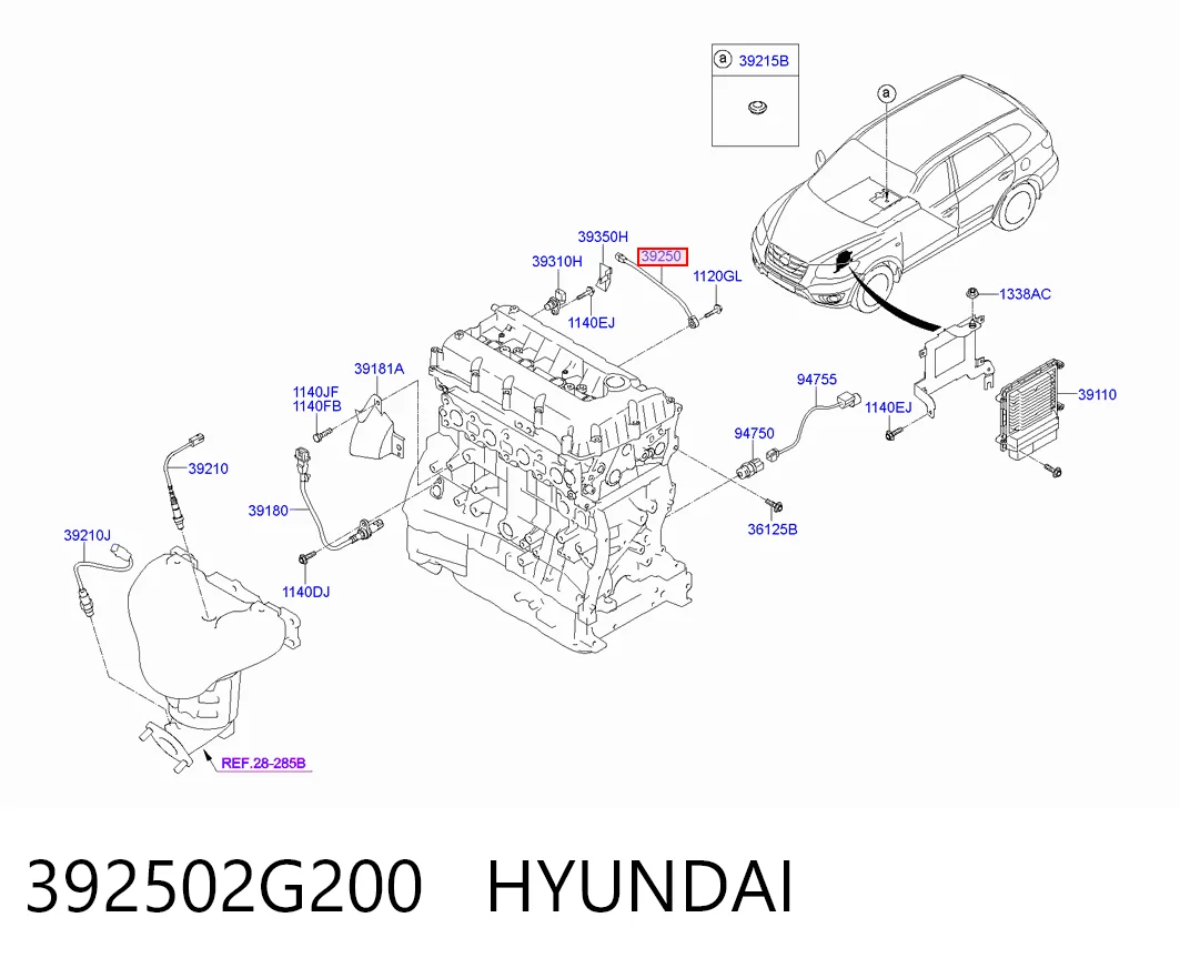 392502G200 Hyundai/Kia Датчик детонації