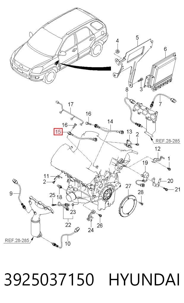 Купити Датчик детонації Hyundai Terracan  HP