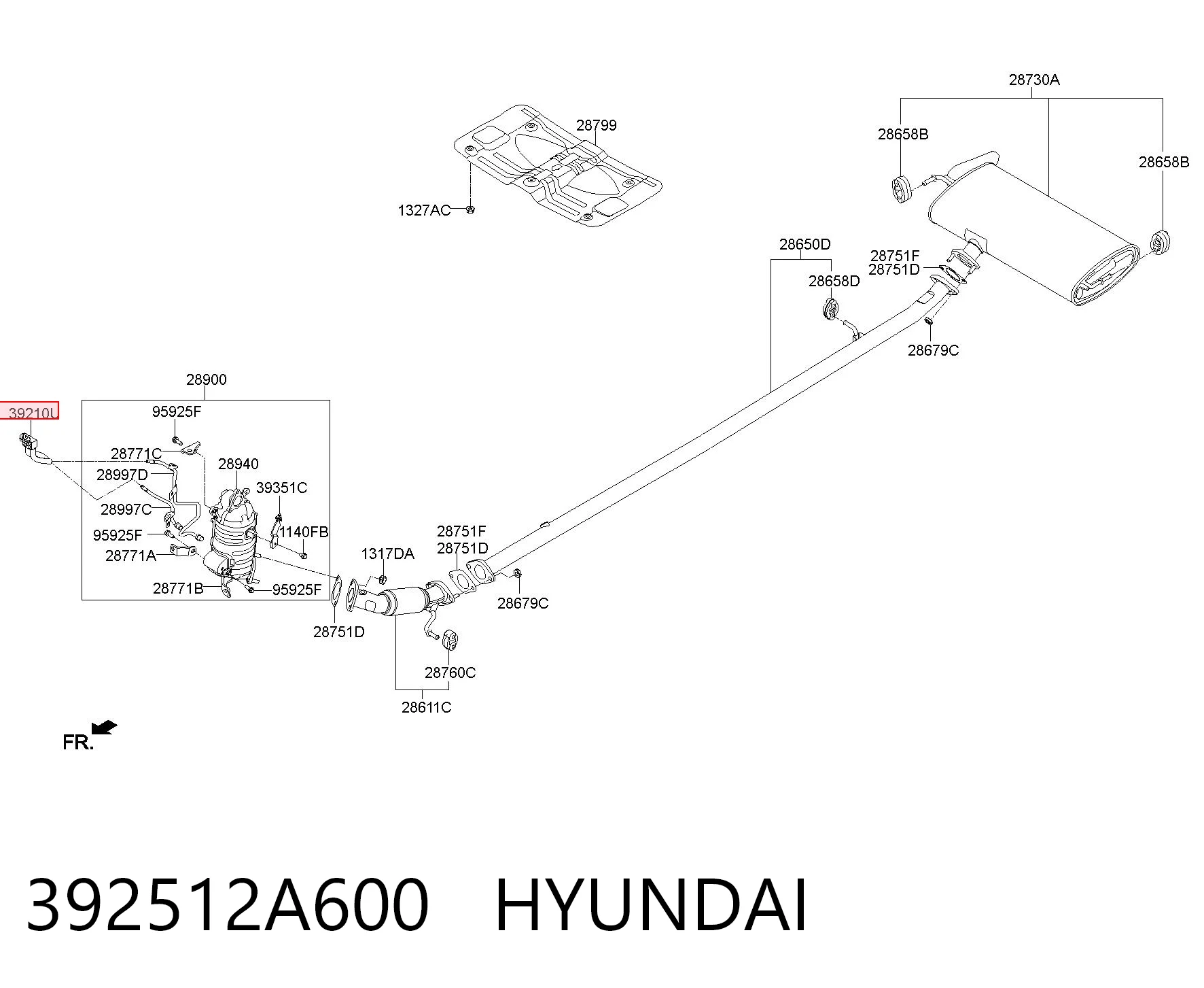 392512A600 Hyundai/Kia Датчик тиску вихлопних газів