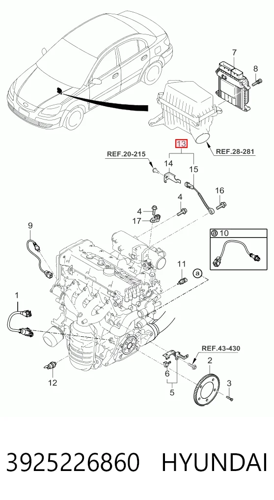 Датчик самозаймання KIA Rio II