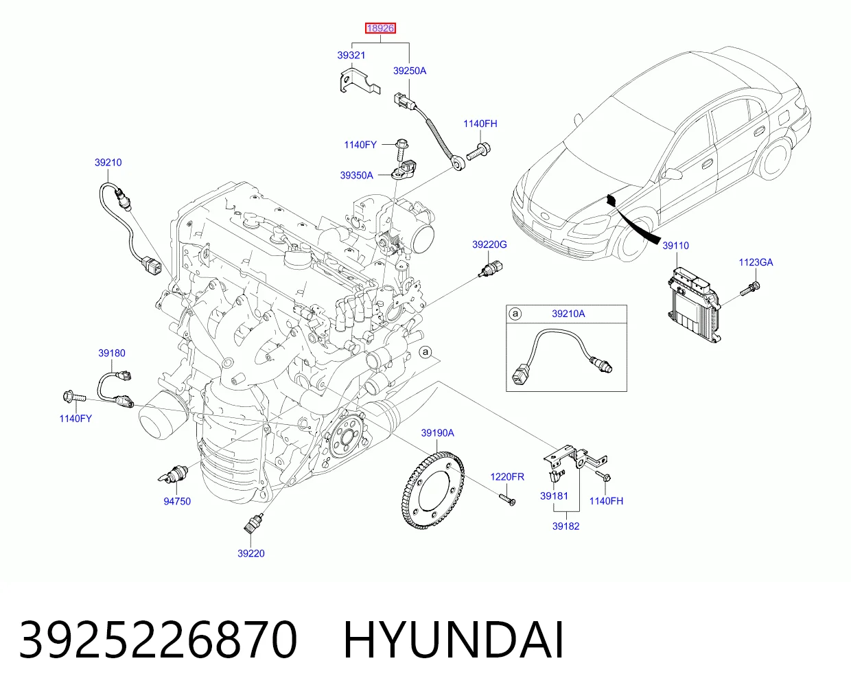 Датчик детонації KIA Rio II хетчбек (JB) (2005 - 2011) ціна, від 12.67 USD