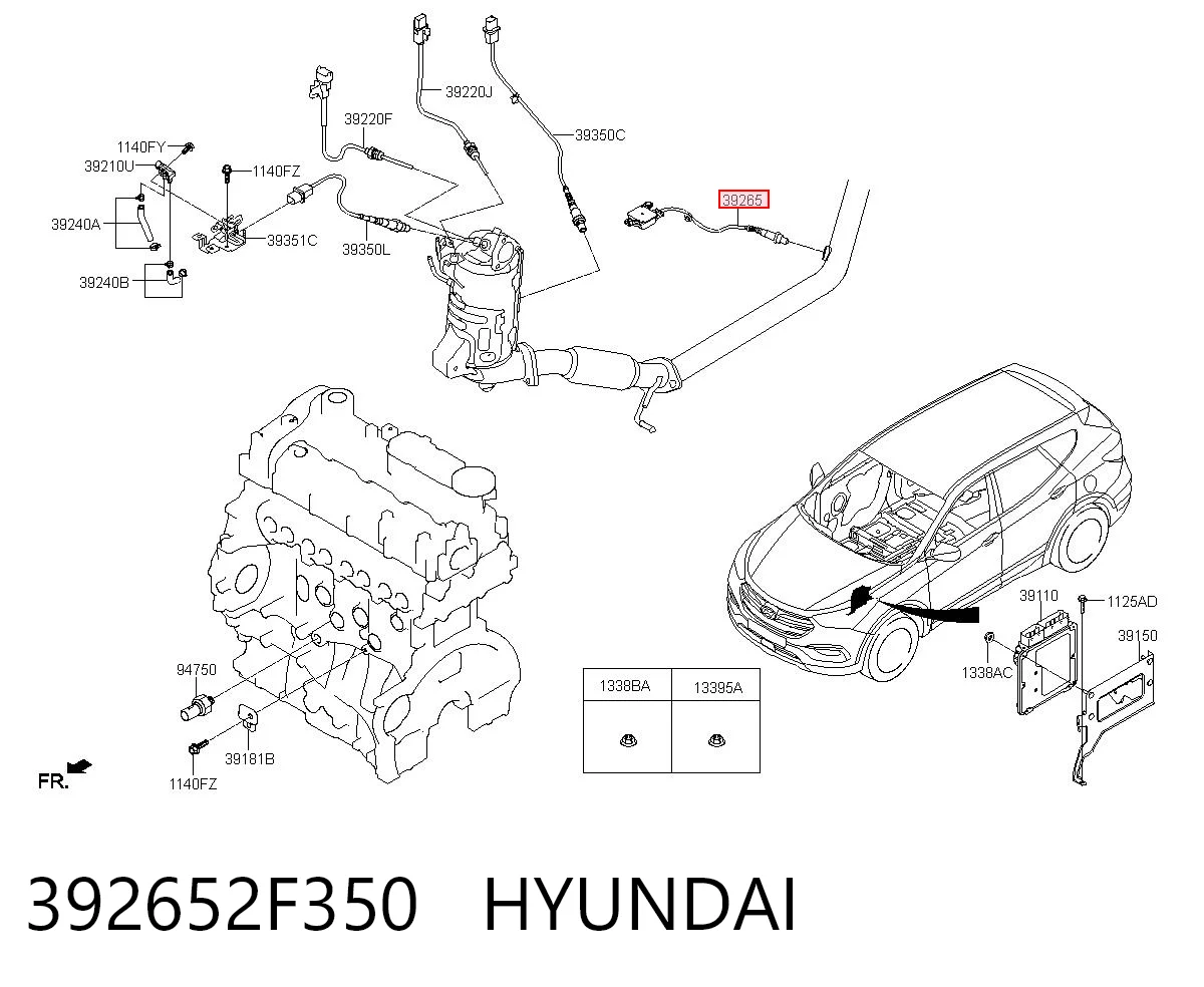 392652F350 Hyundai/Kia Датчик оксидів азоту NOX
