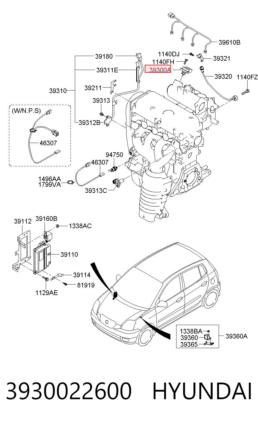3930022600 Hyundai/Kia Датчик наддува