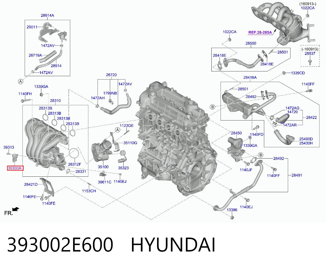 393002E600 Hyundai/Kia Датчик наддува