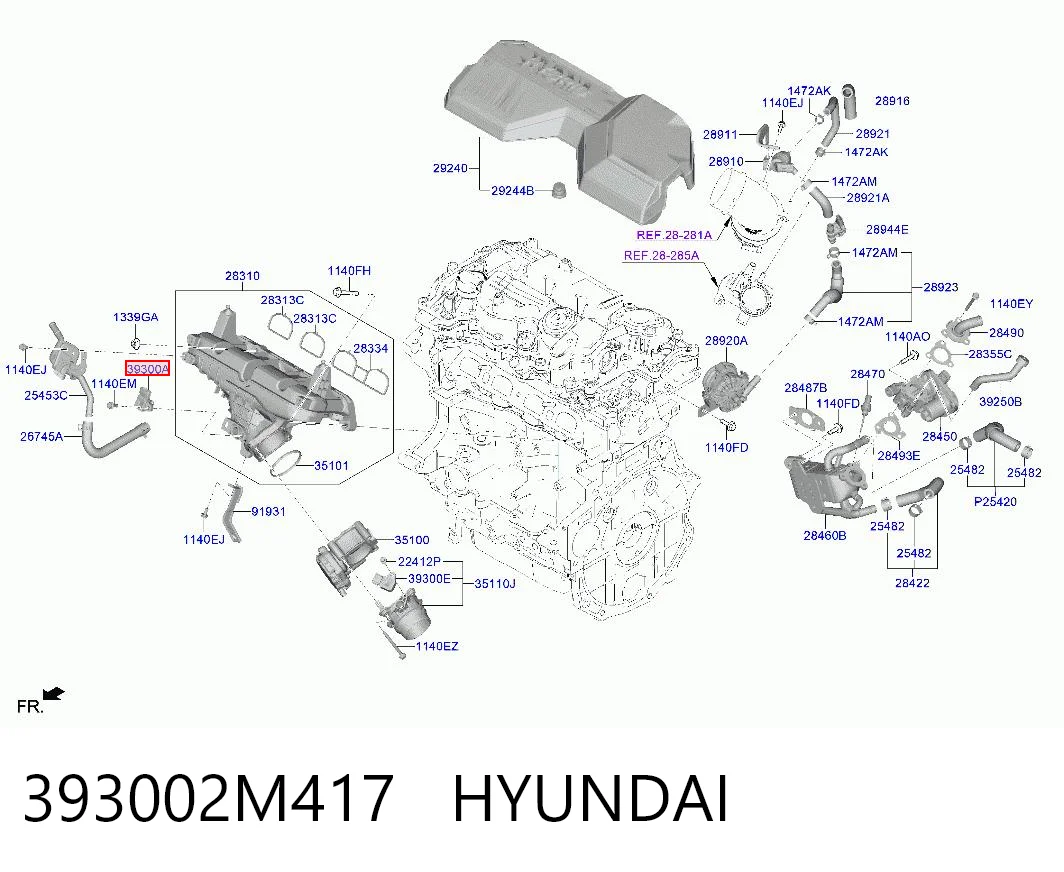 393002M417 Hyundai/Kia Датчик наддува