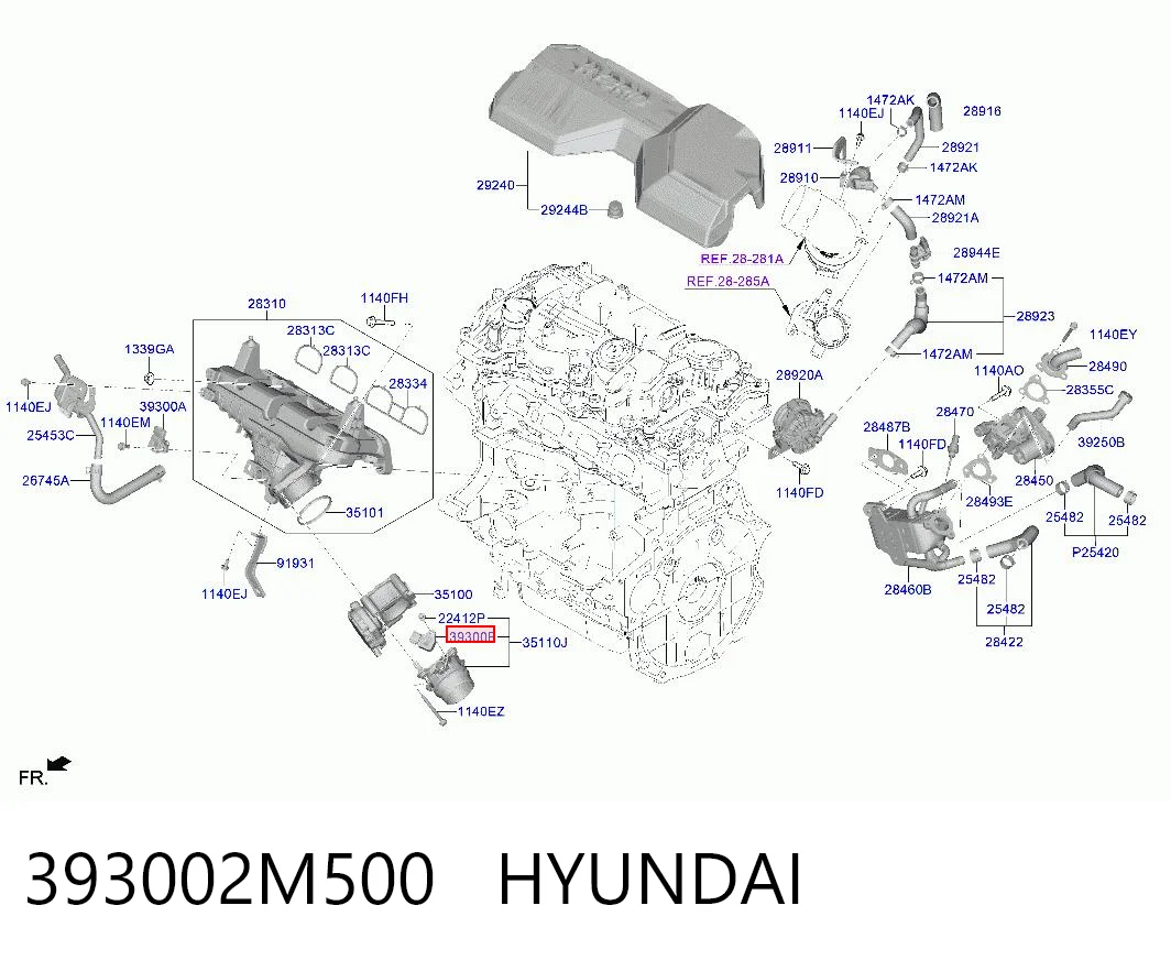 393002M500 Hyundai/Kia Датчик тиску наддуву турбіни