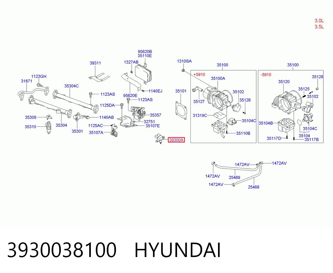 3930038100 Hyundai/Kia Датчик наддува