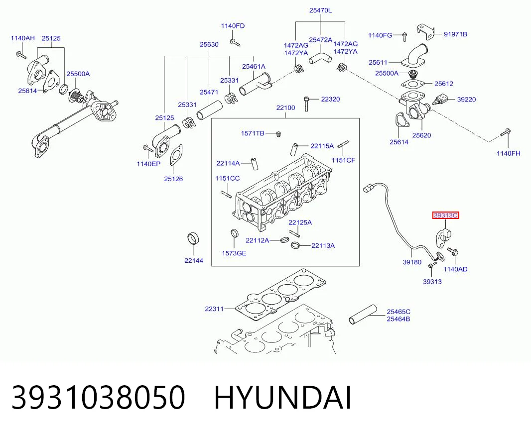 3931038050 Hyundai/Kia Датчик розподільного вала