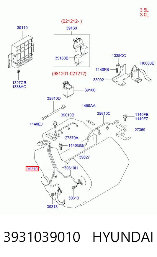 3931039010 Hyundai/Kia ДПКВ