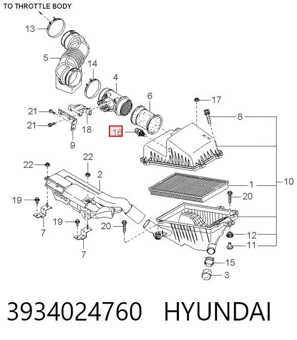 3934024760 Hyundai/Kia Датчик температури повітряної суміші