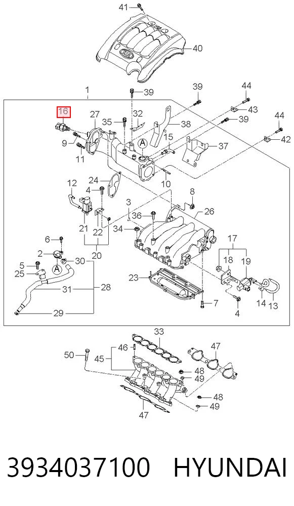3934037100 Hyundai/Kia Датчик температури повітряної суміші