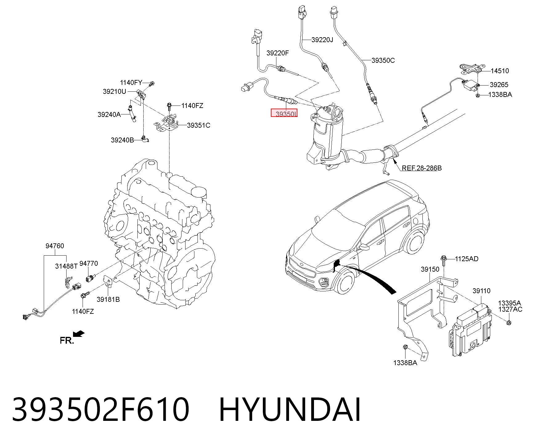 Лямбда зонд, датчик кисню до каталізатора Chrysler 68328896AA