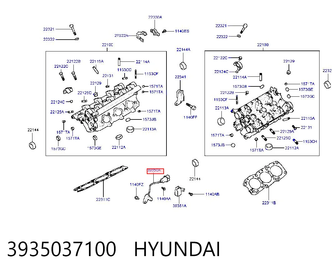 Датчик розподільного вала на Hyundai Coupe II GK