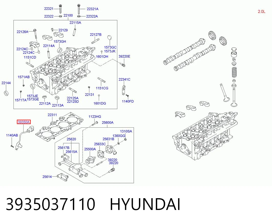  Датчик распредвалу Hyundai Sonata 4