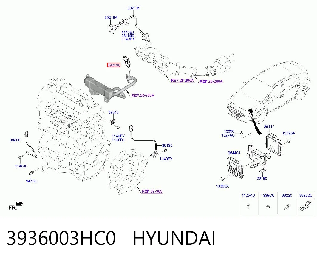 3936003HC0 Hyundai/Kia Датчик тиску вихлопних газів