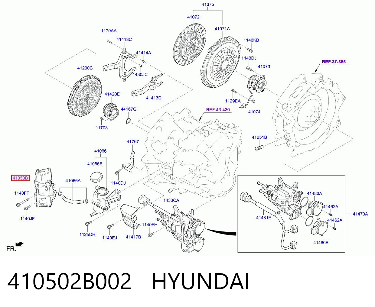 410502B002 Hyundai/Kia Привід зчеплення