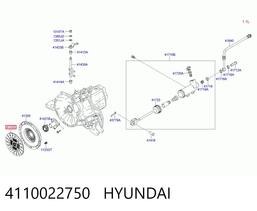 Диск зчеплення на Hyundai Accent II LC