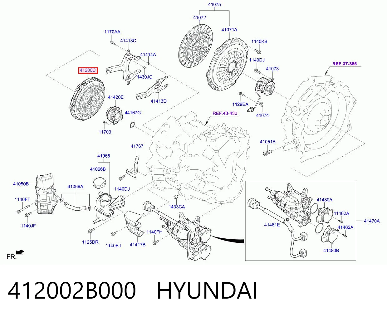 412002B000 Hyundai/Kia Зчеплення в зборі