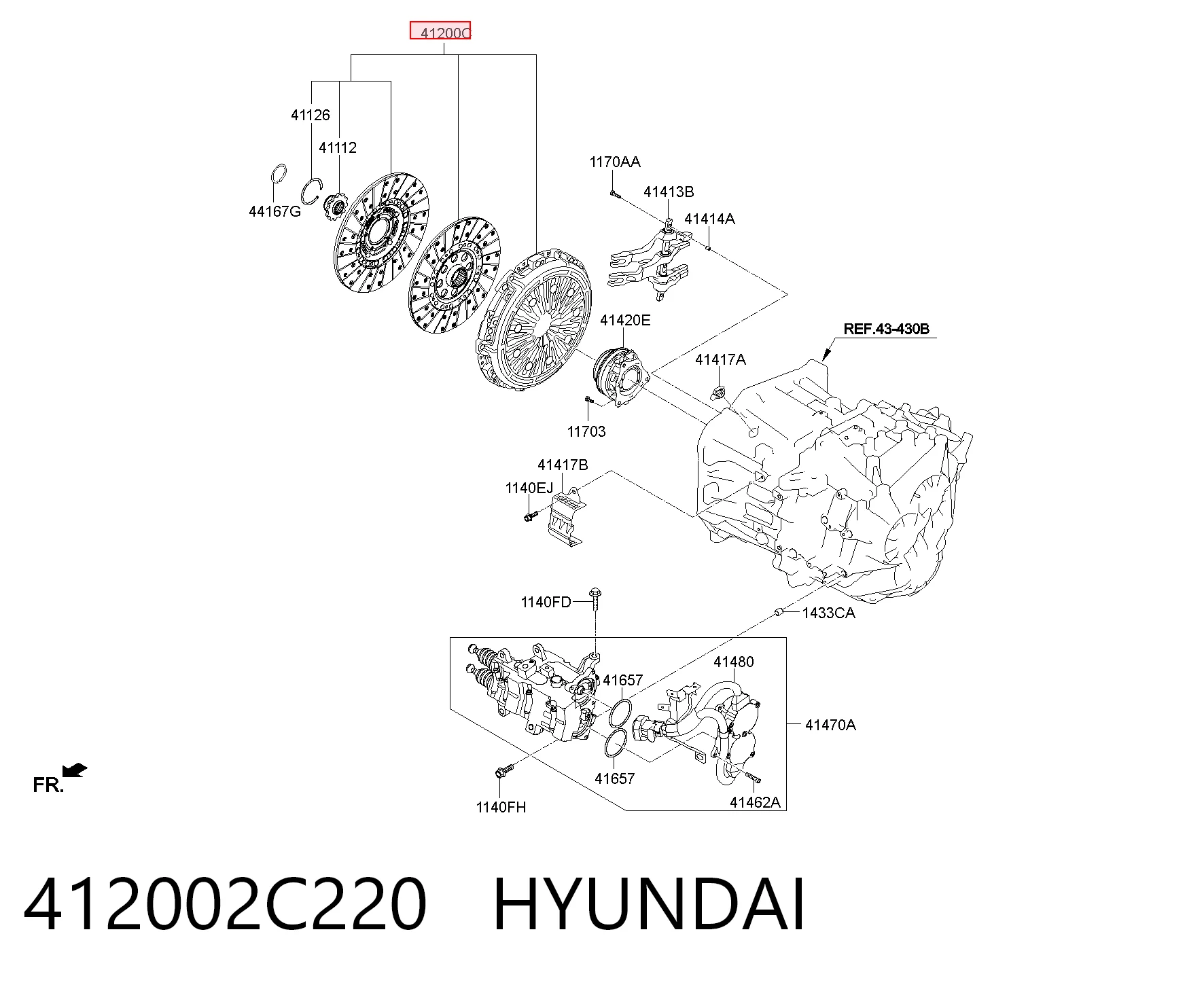 412002C220 Hyundai/Kia Зчеплення в зборі