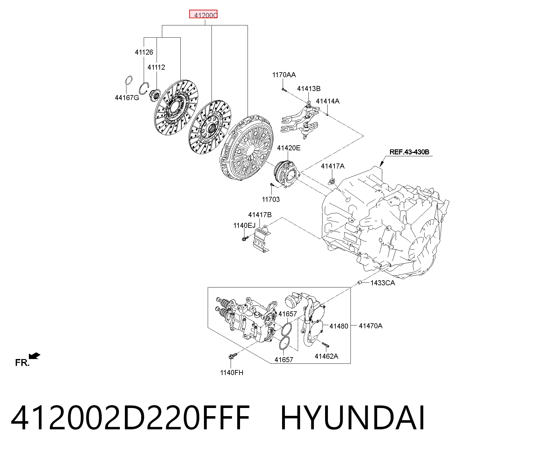 412002D220FFF Hyundai/Kia Зчеплення в зборі