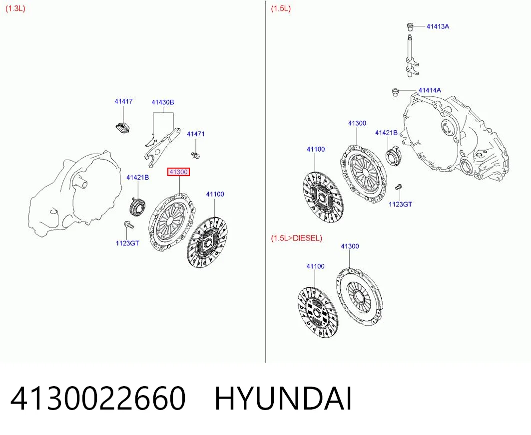  Корзина зчеплення Hyundai Pony 