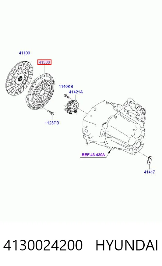 Натискний диск зчеплення на Hyundai Santa Fe III DM