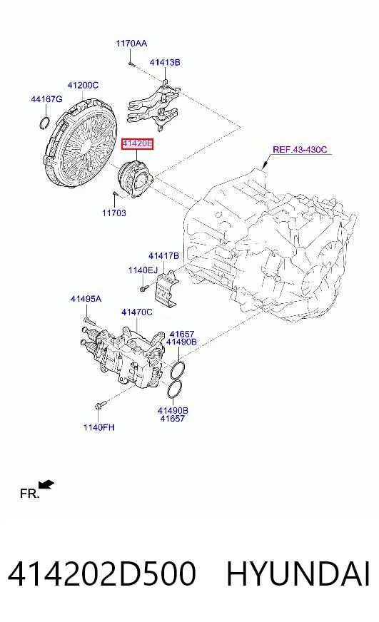 414202D500 Hyundai/Kia Підшипник ковзання зчеплення