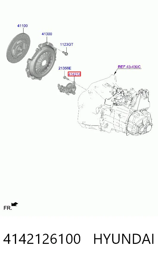 4142126100 Hyundai/Kia Робочий циліндр зчеплення в зборі з витискним підшипником