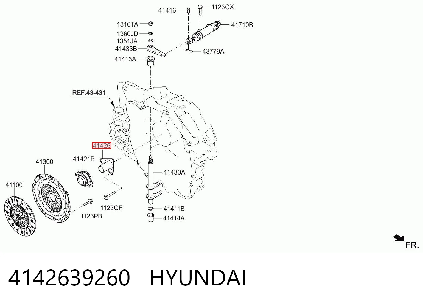 4142639260 Hyundai/Kia Напрямна підшипника зчеплення