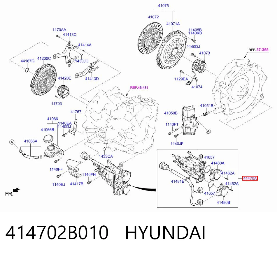 414702B010 Hyundai/Kia Привід зчеплення