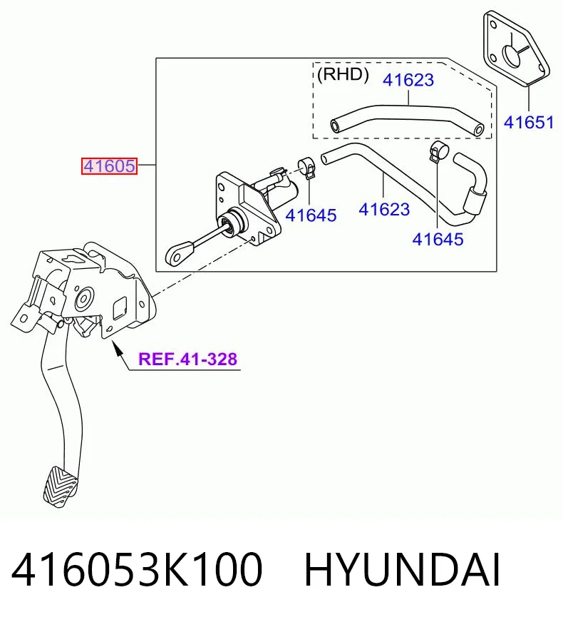 Циліндр зчеплення, головний на Hyundai Sonata V NF