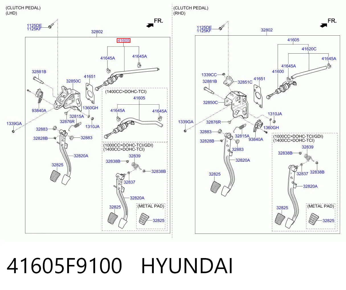 41605F9100 Hyundai/Kia Циліндр зчеплення, головний