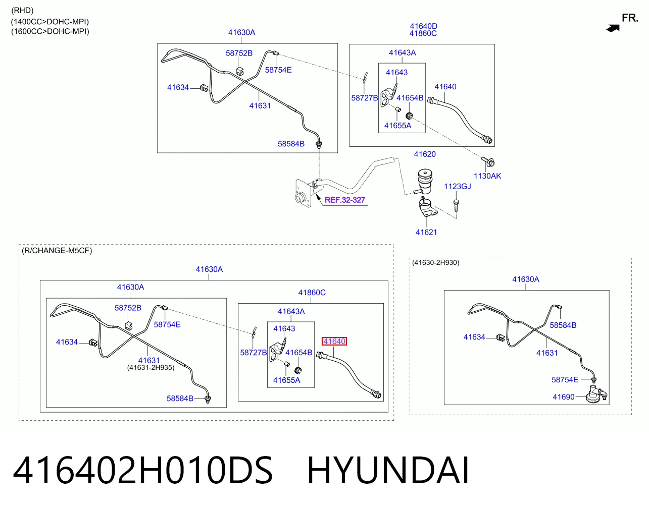 Трубка гідроприводу зчеплення на Hyundai Elantra IV HD