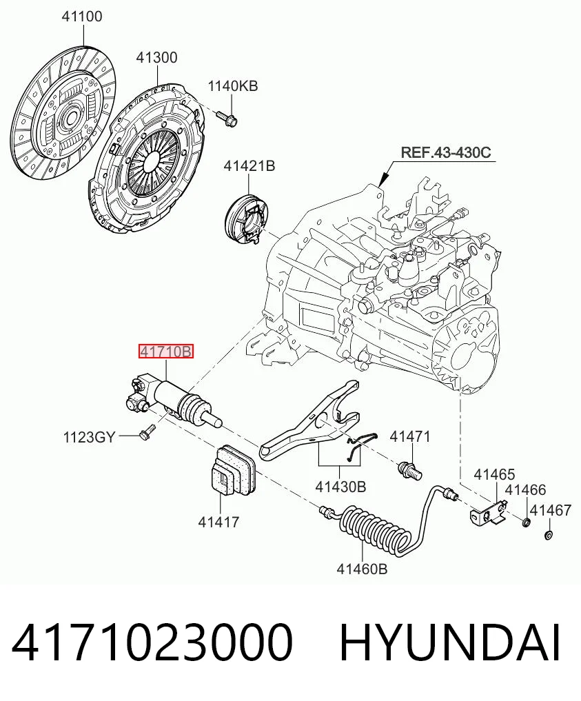 4171023000 Hyundai/Kia Циліндр зчеплення робочий