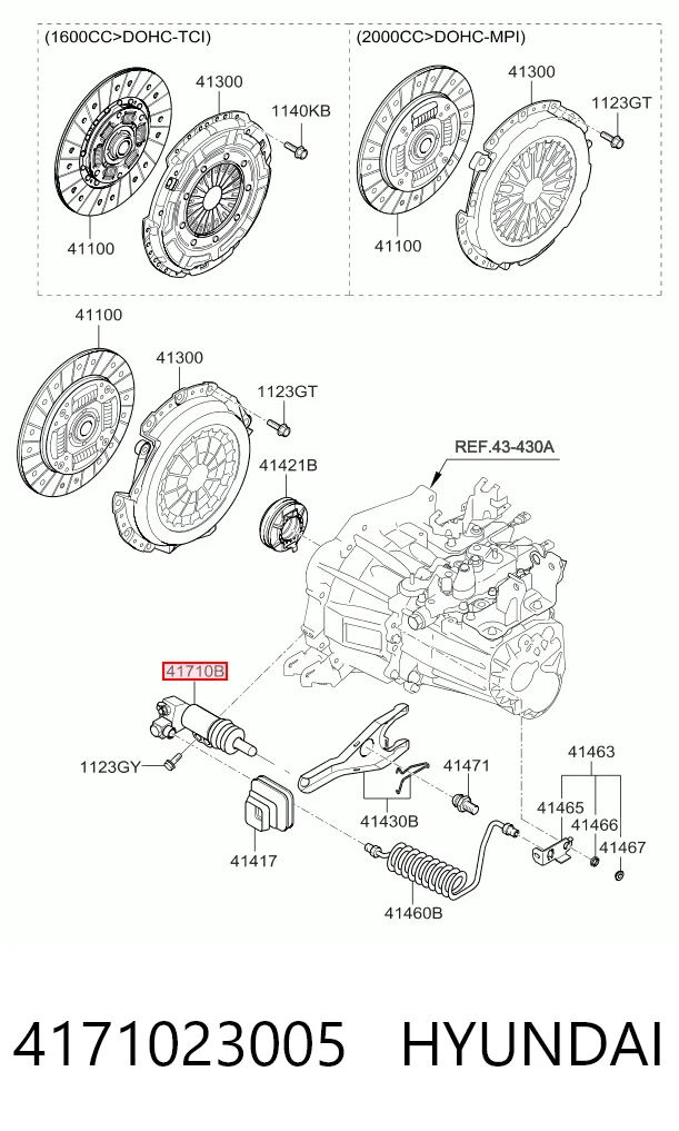 4171023005 Hyundai/Kia Циліндр зчеплення робочий