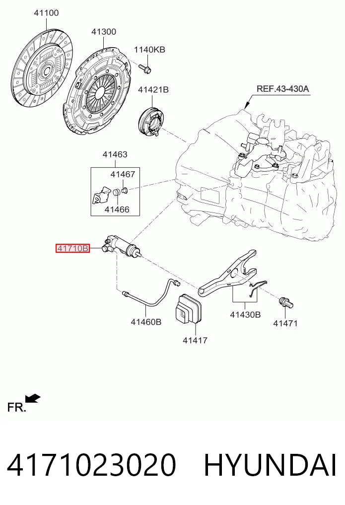 4171023020 Hyundai/Kia Циліндр зчеплення робочий
