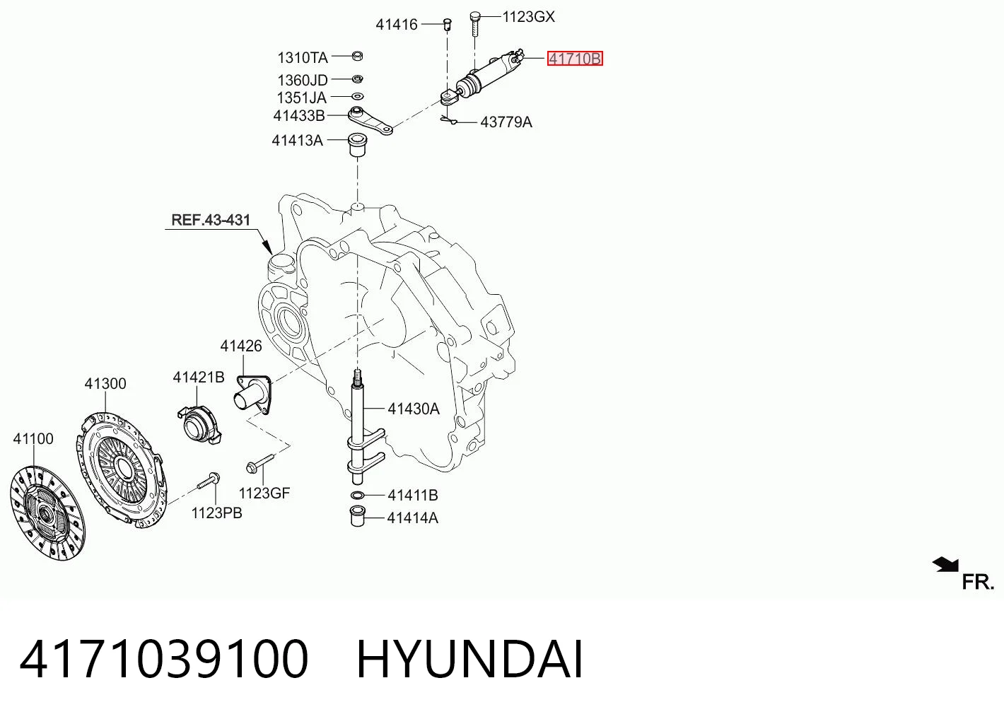 4171039100 Hyundai/Kia Циліндр зчеплення робочий