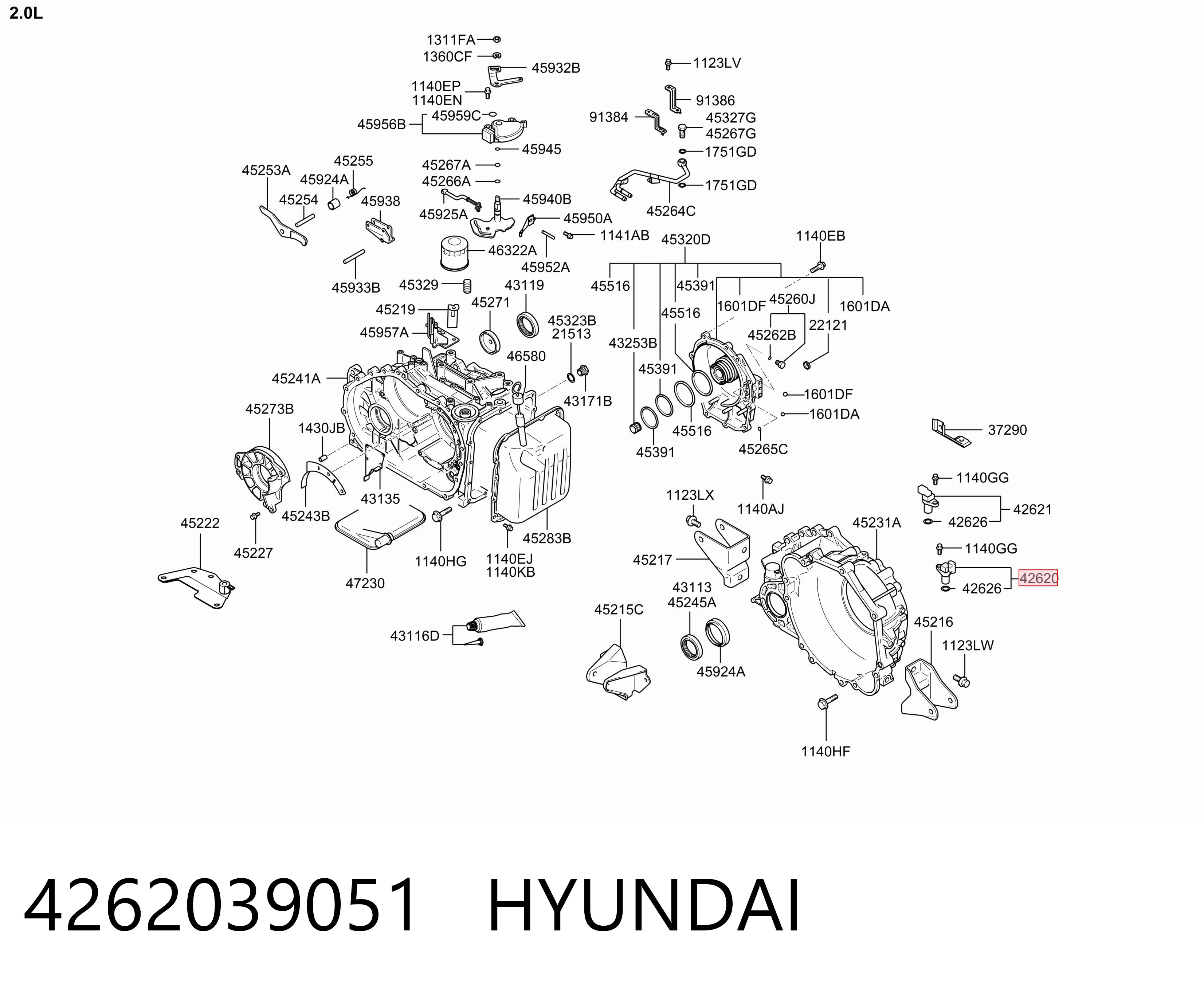 4262039051 Hyundai/Kia Датчик швидкості спідометра